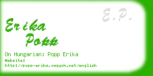 erika popp business card